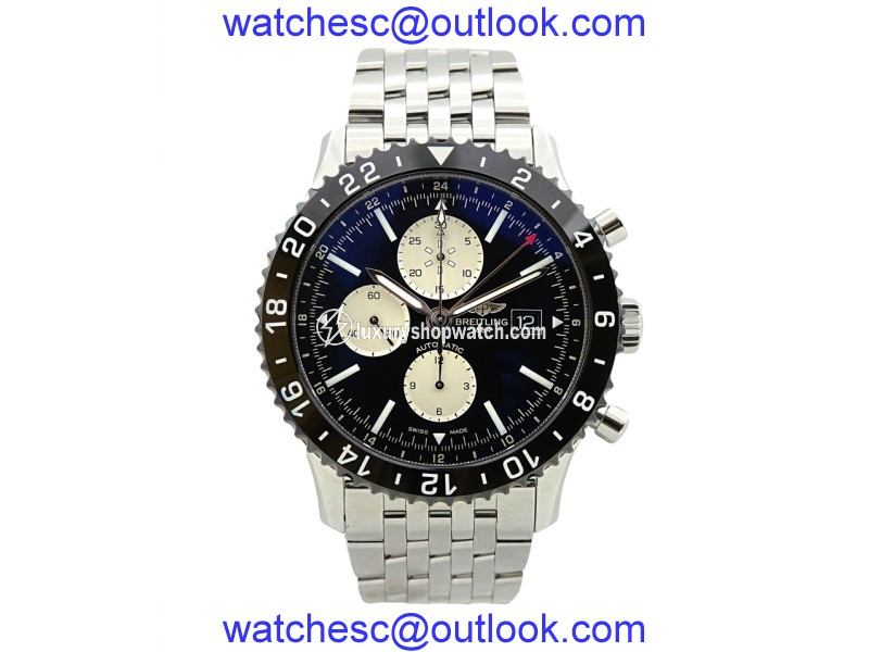 Breitling Chronoliner Y2431012/BE10 Stainless Steel Black Dial Automatic 46mm Mens Watch Breitling