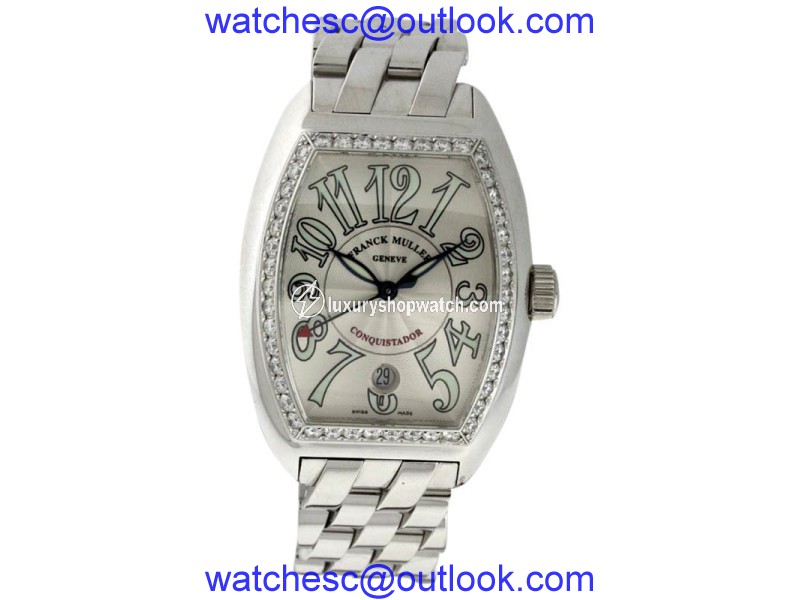 Franck Muller Conquistador Stainless Steel & Diamond 34mm x 48mm Watch Franck Muller