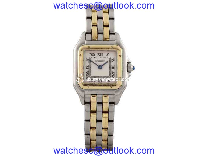 Cartier Panthere 1120 18K Yellow Gold and Stainless Steel 21mm Quartz Women Watch Cartier