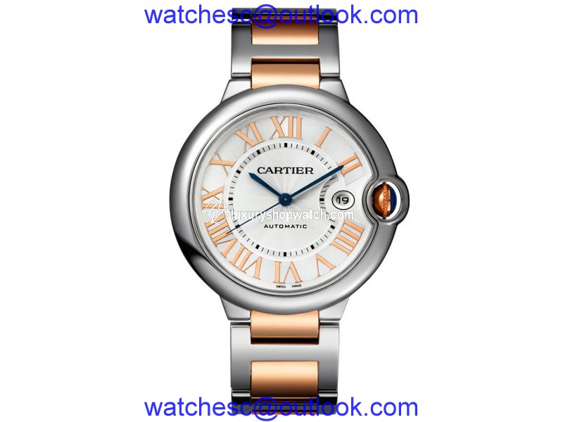 Cartier Ballon Bleu 42mm W6920095 Stainless Steel & Rose Gold Watch Cartier
