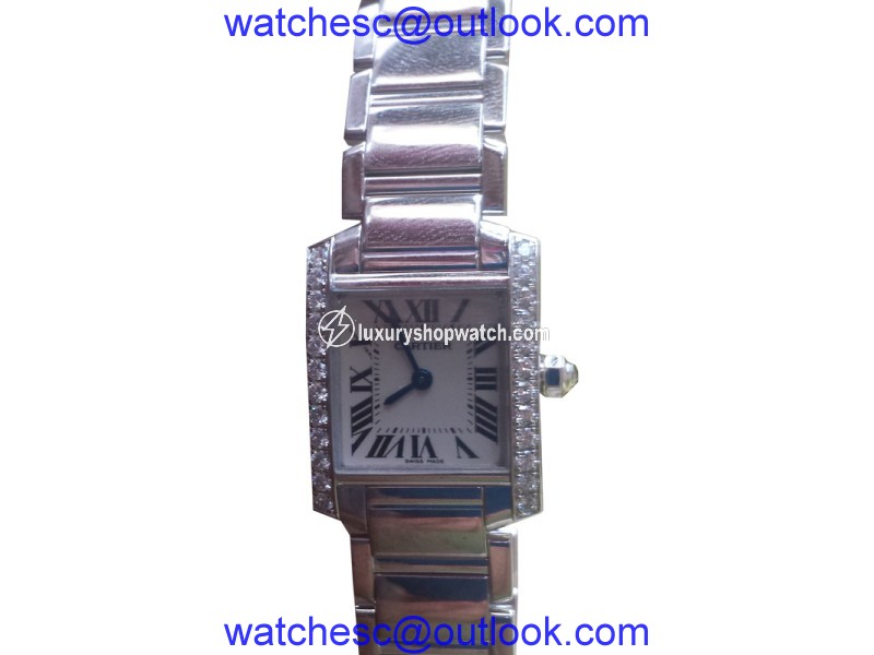 Cartier Tank Francaise 2403 White Gold & Diamond 26mm Watch Cartier