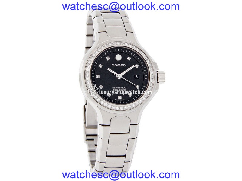 Movado 2600054 800 Series Diamond Stainless Steel Womens Watch Movado