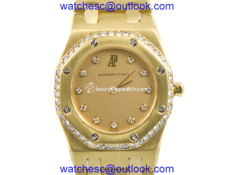 Audemars Piguet Royal Oak 18Kt Yellow Gold Quartz Womens Watch Audemars Piguet
