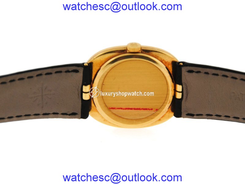 Patek Philippe 3748 18K Yellow Gold Ellipse Diamond Blue Dial Unisex Watch Patek Philippe