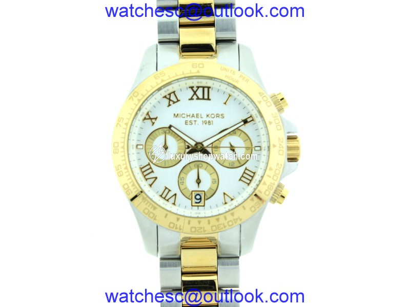 Michael Kors Two Tone Chronograph MK5455 Stainless Steel Watch Michael Kors