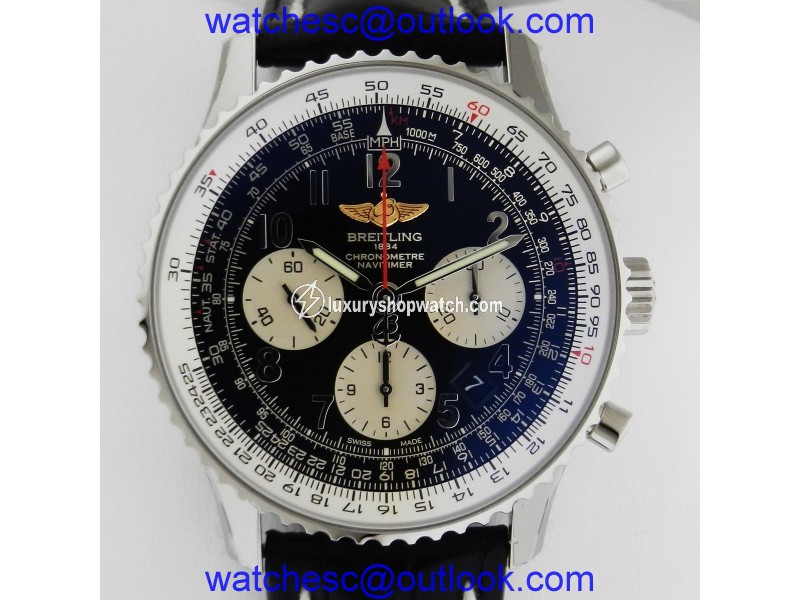 Breitling ab012012/bb02 Navitimer 01 Chronograph Black Dial 43mm Men's Watch Breitling