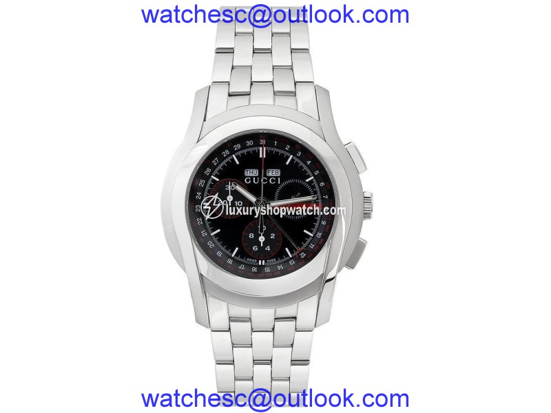 Gucci YA055206 Triple Calendar Chronograph Stainless Steel Mens Watch Gucci
