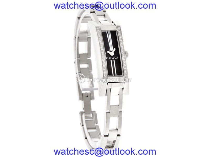 Gucci YA110509 G-Link Diamond Stainless Steel Womens Watch Gucci