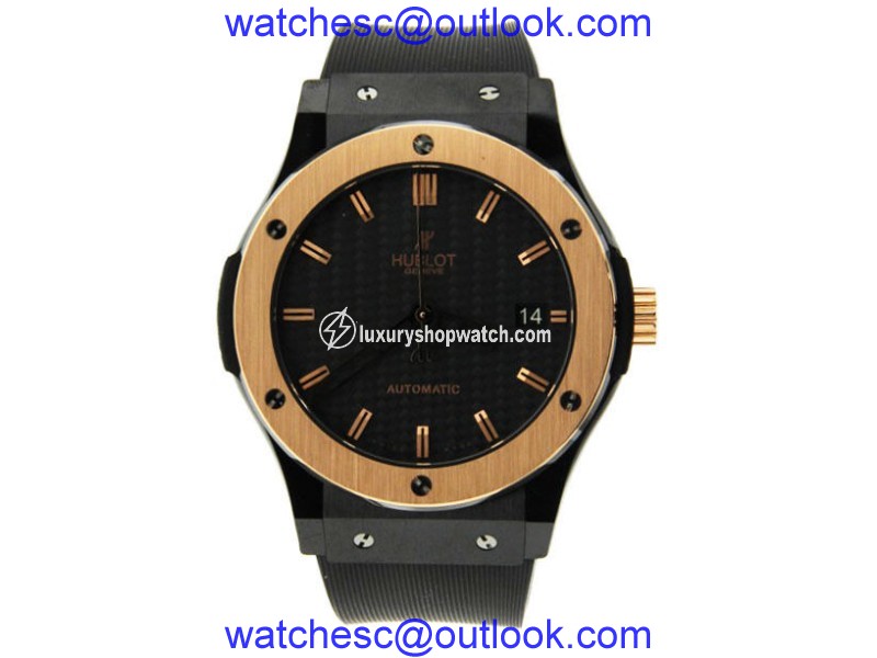 Hublot Ceramic King 511.CO.1780.RX Gold Black Dial Automatic Mens Watch Hublot