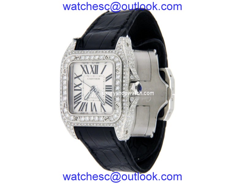 Cartier Santos 100 W20106X8 5.57ct Diamond Watch Cartier