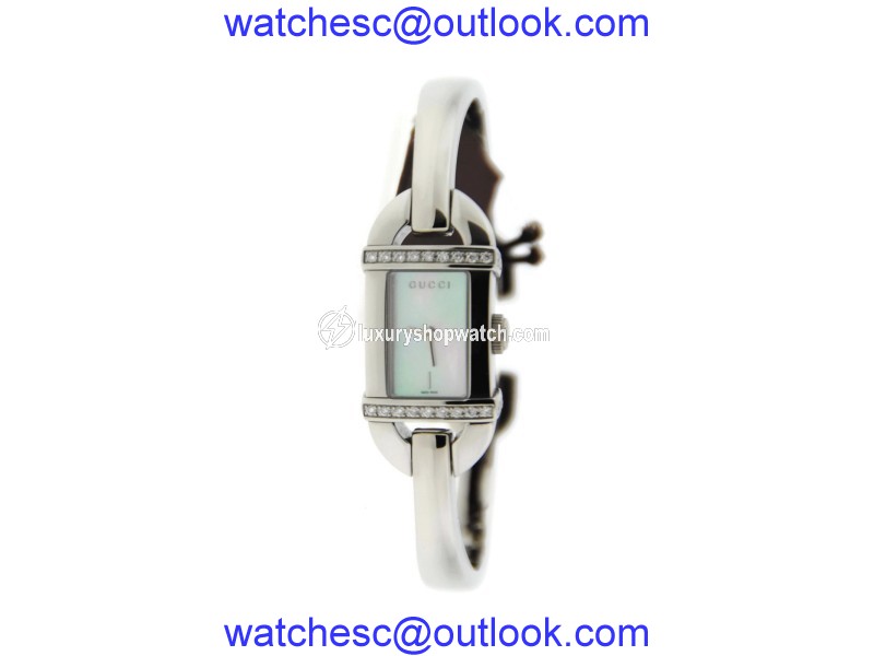 Gucci YA068507 6800L Diamond Mother-of-Pearl Dial Stainless Steel Watch Gucci