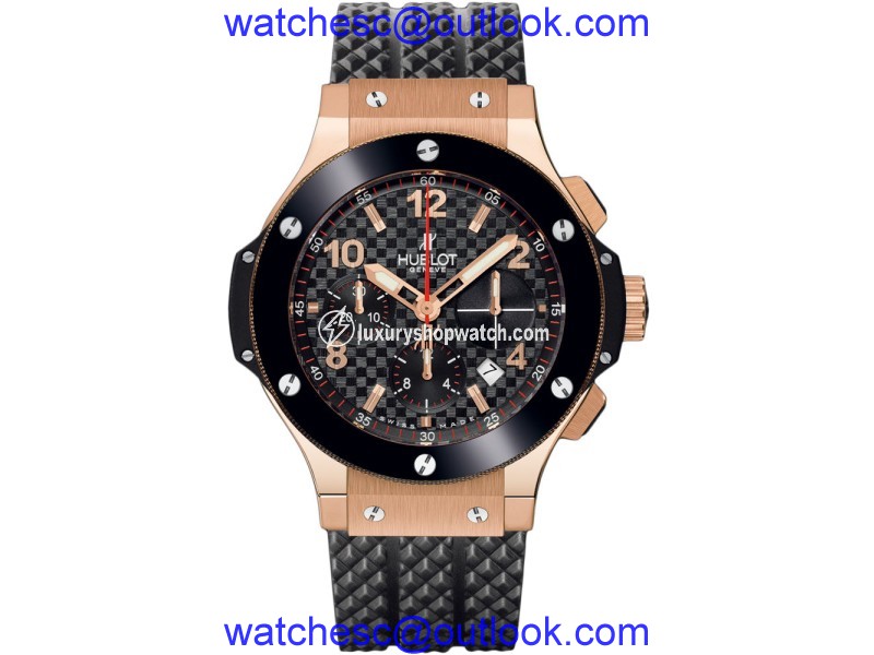 Hublot Big Bang 341.pb.131.rx 18K Rose Gold & Ceramic Carbon Fiber 41mm Mens Watch Hublot