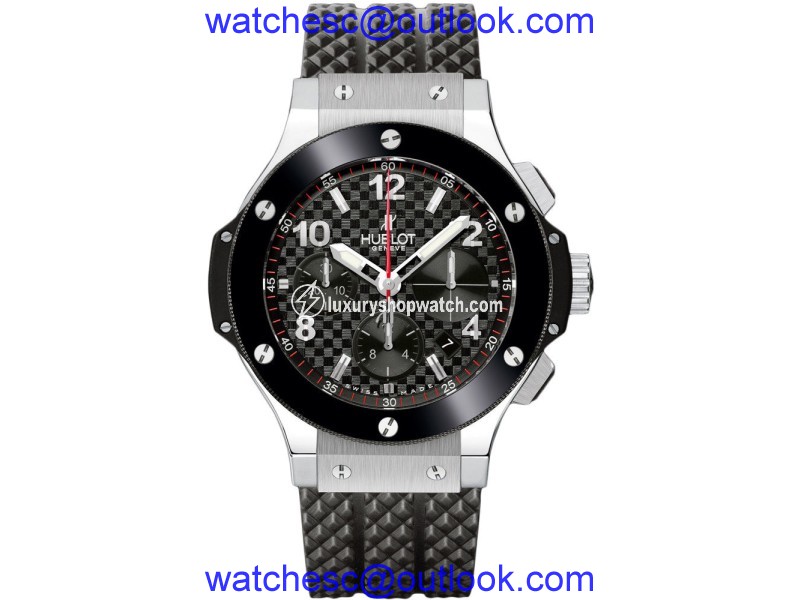 Hublot Big Bang 301.sb.131.rx Stainless Steel & Rubber Black Carbon Fiber Strap 44mm Mens Watch Hublot