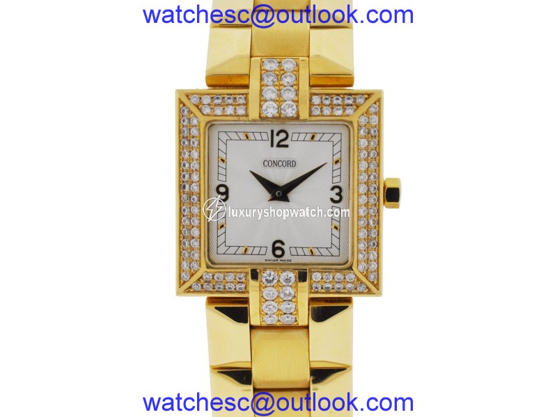 Concord La Scala 18K Yellow Gold & Diamond 28mm Watch Concord