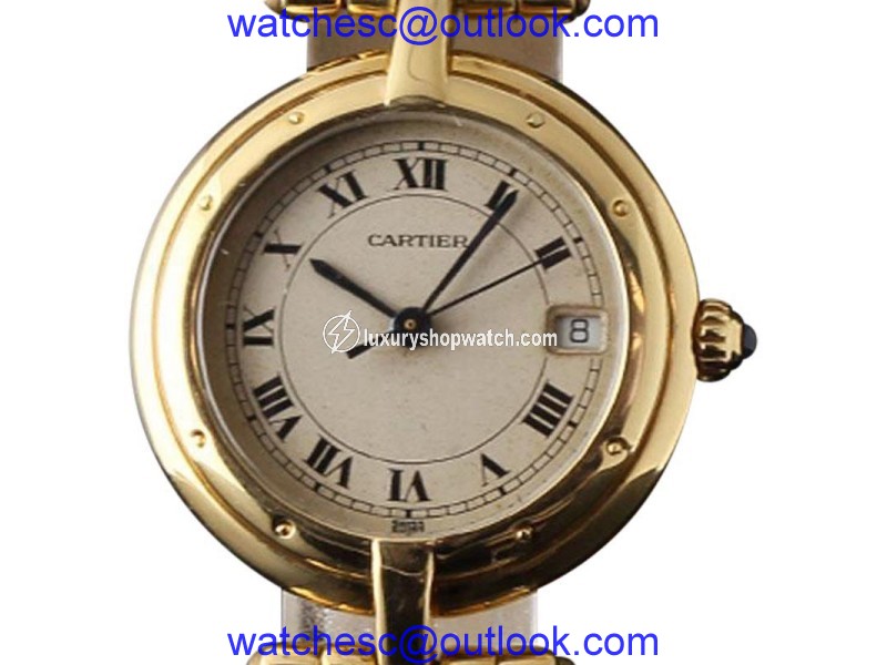Cartier Vendome 18K Yellow Gold White Dial Quartz Watch Cartier