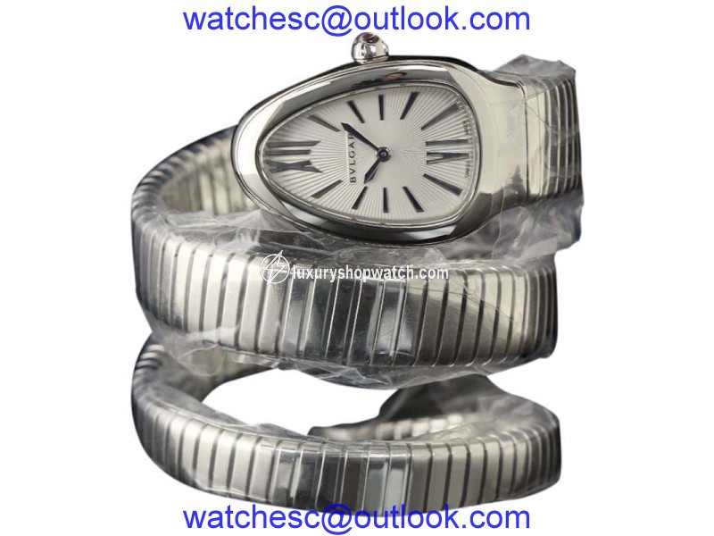Bulgari Serpenti SP35C6SS.2T Steel Silver Dial Quartz 35mm Watch Bulgari