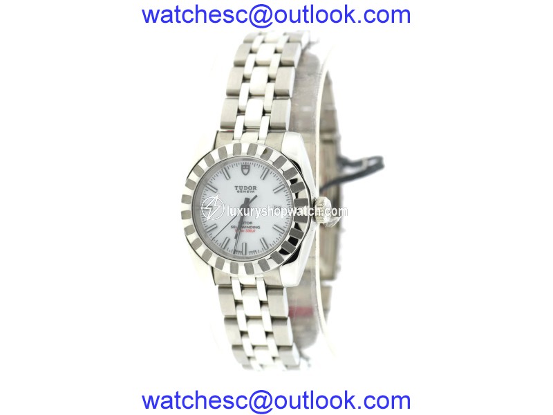 Tudor 22010 Classic White Dial Stainless Steel Automatic 28mm Womens Watch Tudor