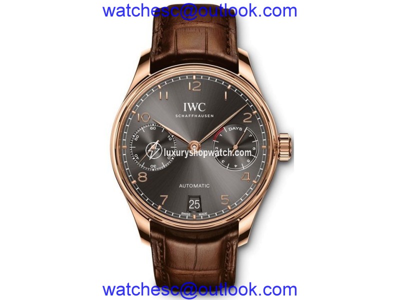 IWC Portugieser iw500702 18K Rose Gold Automatic 42.3mm Mens Watch IWC
