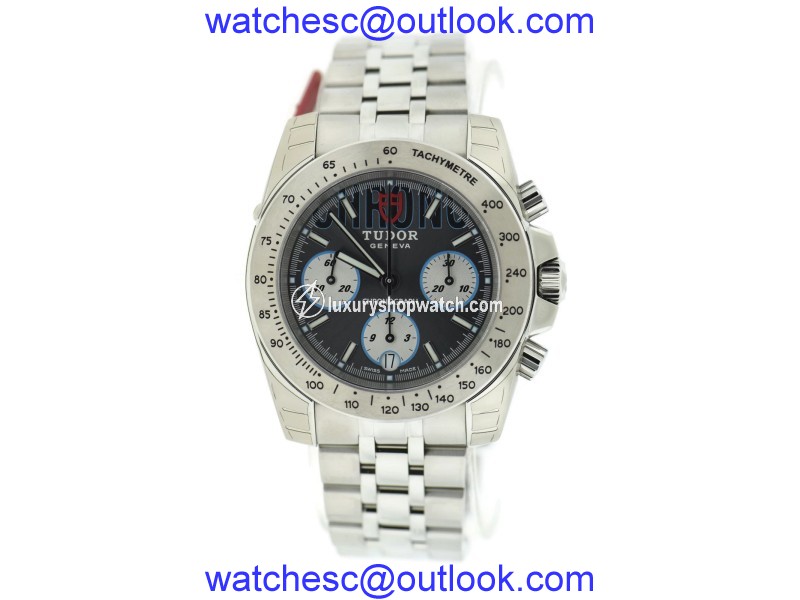 Tudor Sport Chronograph 20300 Grey Dial Stainless Steel 41mm Mens Watch Tudor