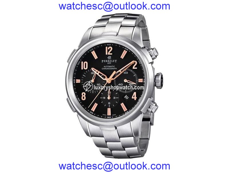 Perrelet Class-T A1069/C Stainless Steel Automatic 44mm Mens Watch Perrelet