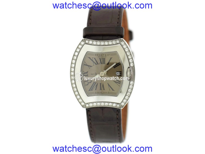 Bedat & Co. 334.040.101 No.3 Stainless Steel & Leather Diamond Quartz 31mm Womens Watch Bedat & Co.