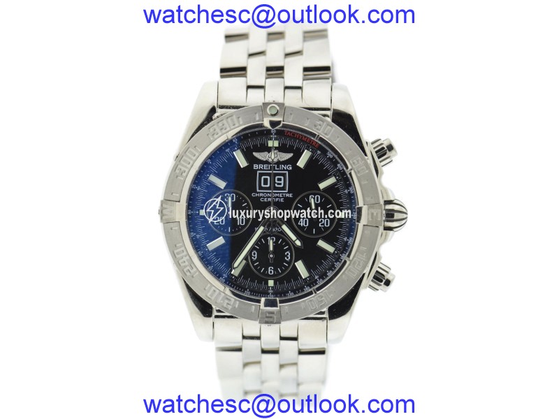 Breitling Windrider Blackbird J44359 Chronograph 18K White Gold 40mm Mens Watch Breitling