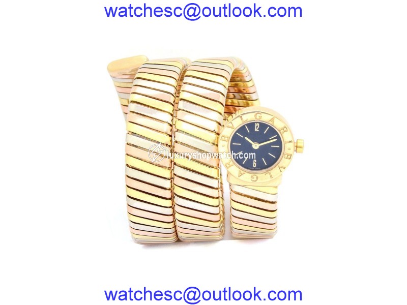 Bulgari Turbogas Serpenti BB191T 18K Tri Gold Quartz 19mm Womens Watch Bulgari