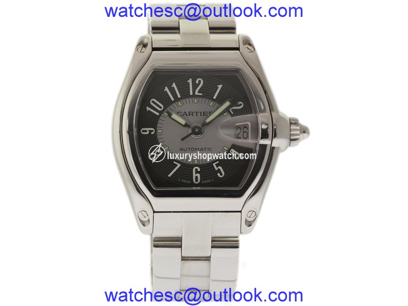 Cartier Roadster W62001V3 Stainless Steel Grey Arabic Dial Automatic 44mm Mens Watch Cartier