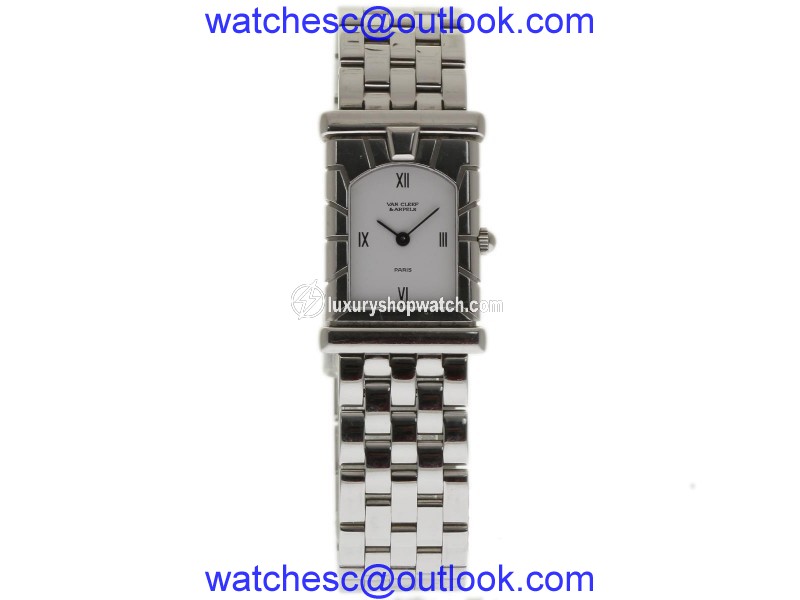 Van Cleef & Arpels Facade Paris Stainless Steel 30mm Womens Watch Van Cleef & Arpels