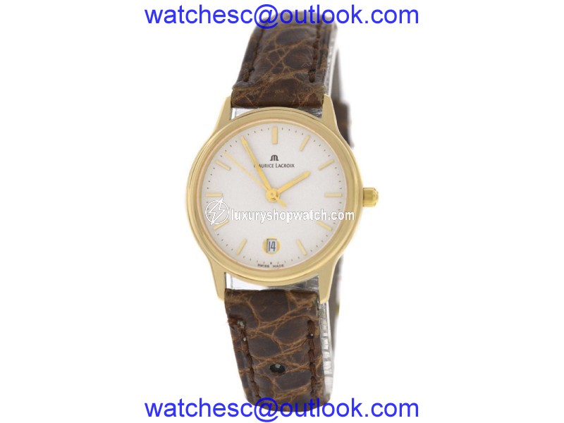 Maurice Lacroix 7189853-08 18K Yellow Gold Quartz 27mm Womens Watch Maurice Lacroix