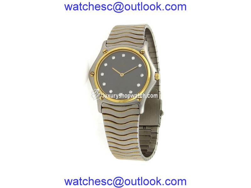 Ebel 18K Yellow Gold / Stainless Steel 35.5mm Mens Watch Ebel