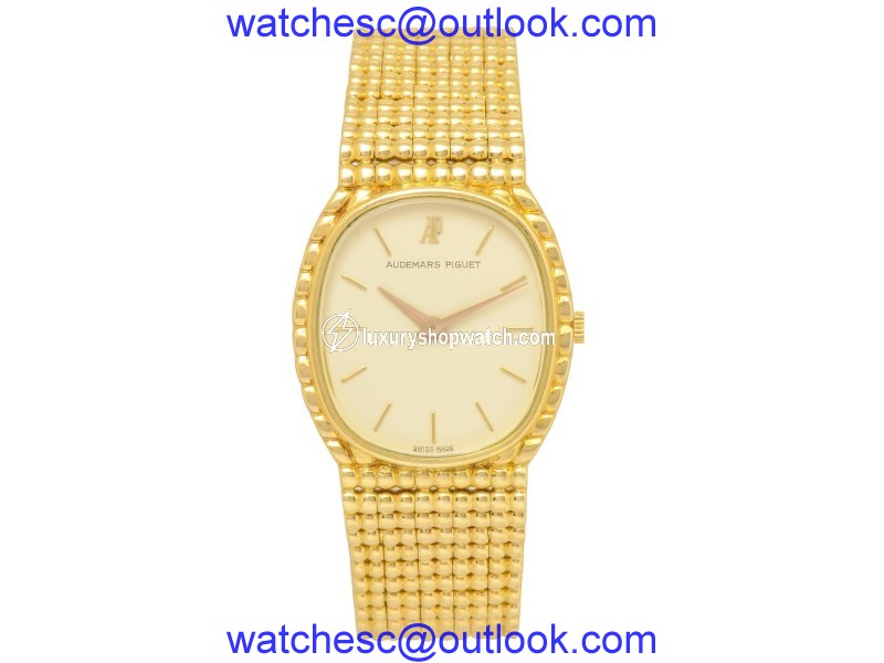 Audemars Piguet 18K Yellow Gold Bracelet Quartz 27mm Unisex Watch Audemars Piguet