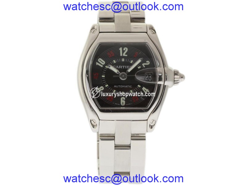 Cartier Roadster W62002V3 Stainless Steel Black Dial Automatic 39mm Mens Watch Cartier