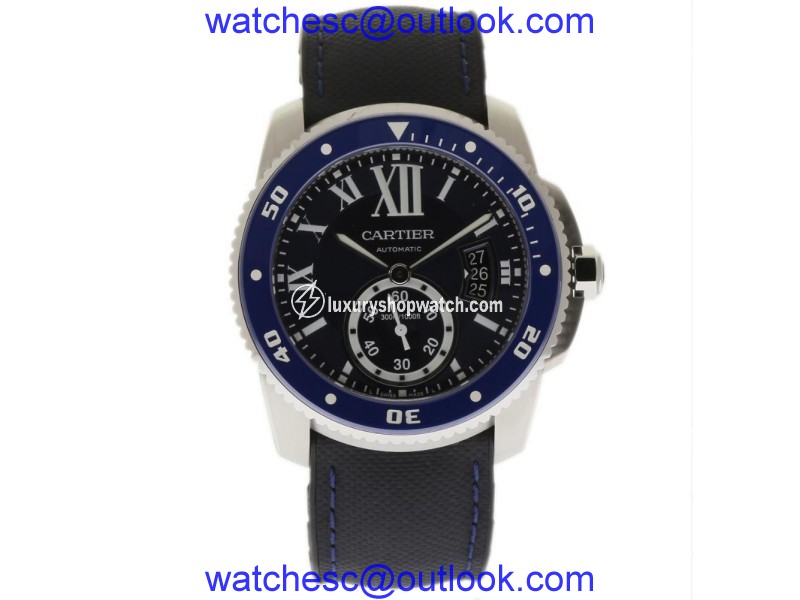 Cartier Calibre Diver WSCA0010 Stainless Steel / Leather & Rubber 42mm Mens Watch Cartier