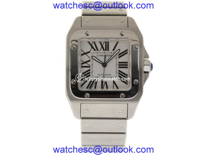 Cartier Santos 100 W200737G Stainless Steel 38mm Mens Watch Cartier