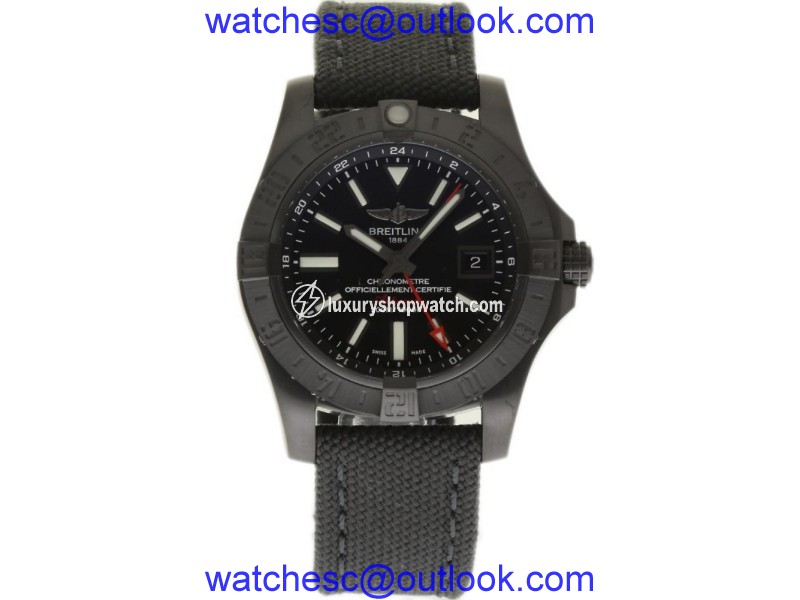 Breitling Avenger II M3239010/BF04 Stainless Steel Coated PVD/DLC Black Dial 43mm Mens Watch Breitling