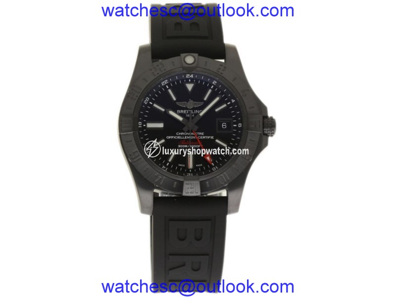 Breitling Avenger II M3239010/BF04 Stainless Steel Coated PVD/DLC Black Dial 43mm Mens Watch Breitling