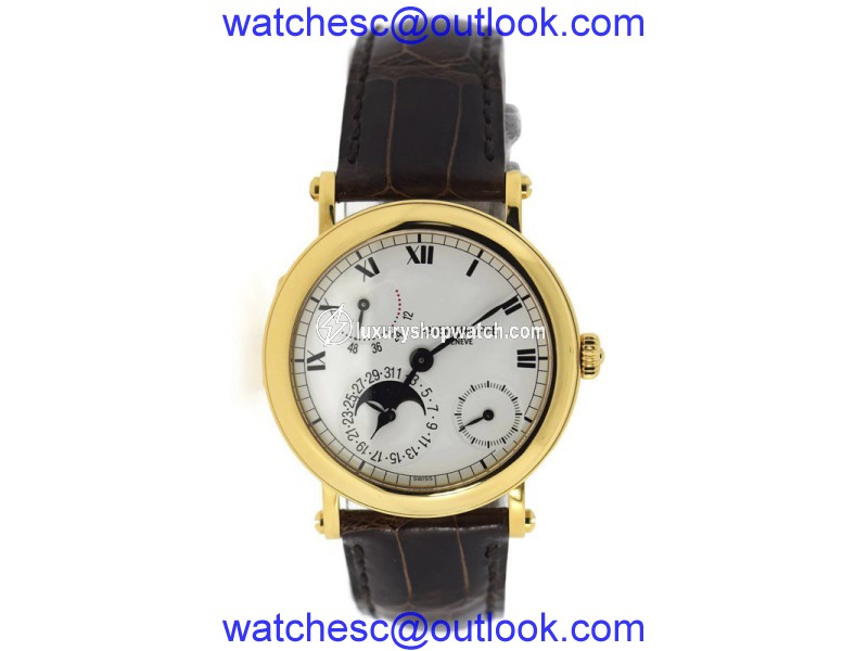 Patek Philippe 5054J 18K Yellow Gold & Leather Automatic 36mm Mens Watch Patek Philippe