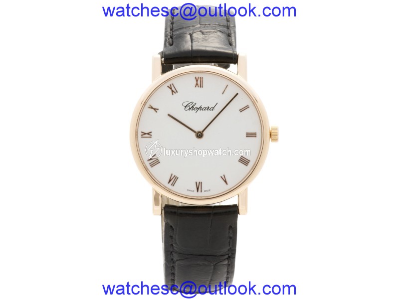 Chopard Classic 16/3154 Rose Gold White Dial 33mm Mens Watch Chopard