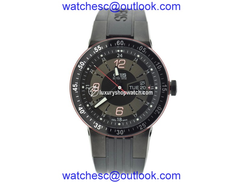 Oris Williams 7634 Black DLC Stainless Steel & Rubber Automatic 44mm Mens Watch Oris