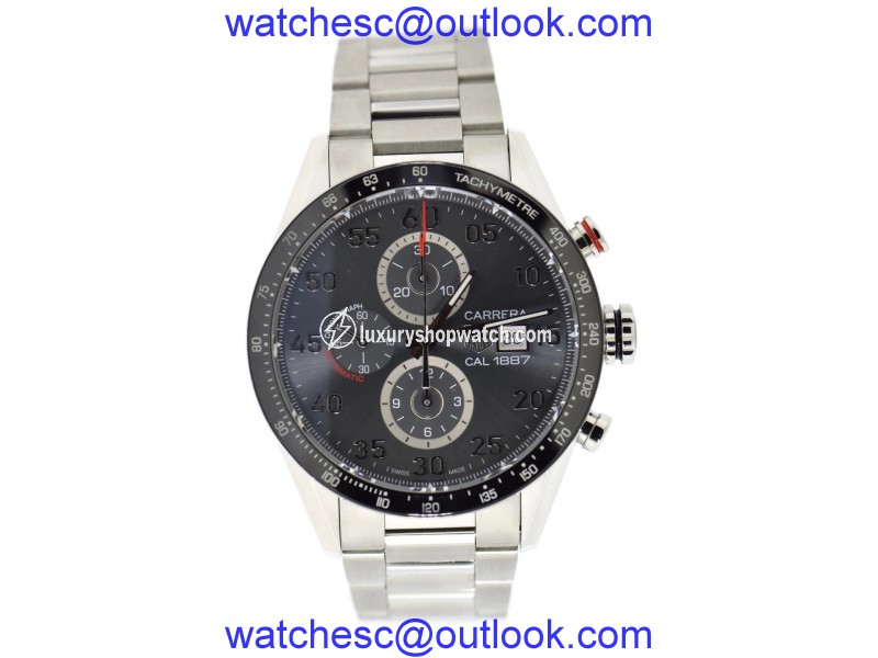 Tag Heuer Carrera CAR2A11 Stainless Steel Gray Dial Automatic 44mm Mens Watch Tag Heuer