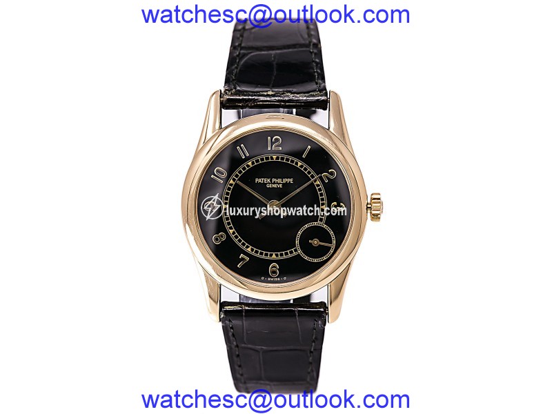 Patek Philippe Calatrava 5000J 18K Yellow Gold / Leather Automatic 33mm Mens Watch Patek Philippe