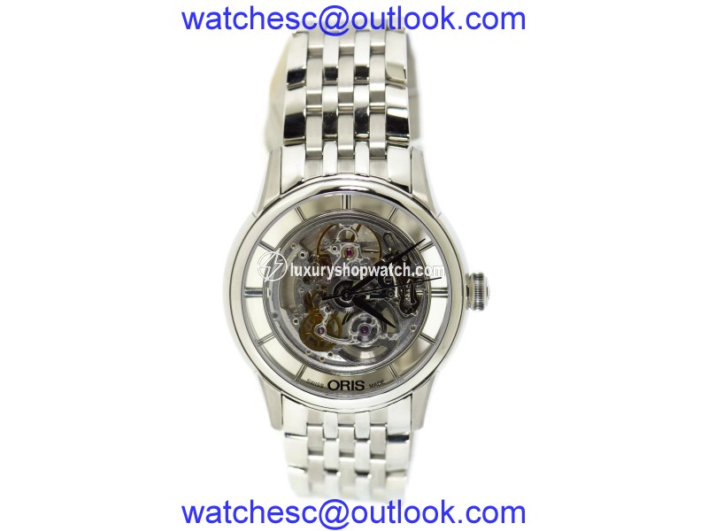 Oris Artelier 7684 Skeleton Stainless Steel 40.5mm Mens Watch Oris
