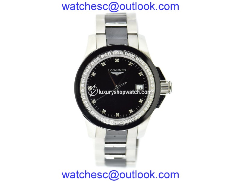 Longines Conquest L3.281.0.57.7 Stainless Steel wDiamond Quartz 35mm Womens Watch Longines