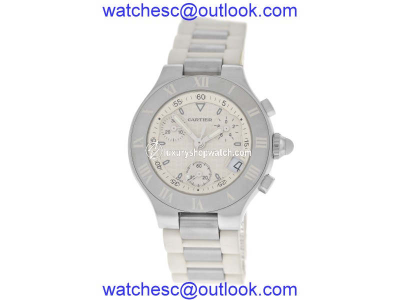 Cartier Chronoscaph 2996 Stainless Steel Quartz 32mm Womens Watch Cartier