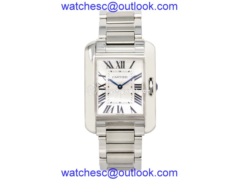 Cartier Tank Anglaise 3704 Stainless Steel Quartz 26mm Womens Watch Cartier