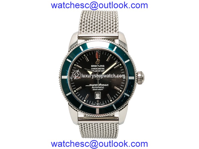 Breitling Superocean A17320 Stainless Steel Black Dial Automatic 46mm Mens Watch Breitling