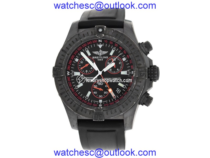 Breitling Avenger Seawolf M73390 Blacksteel & Rubber Limited Quartz 45mm Mens Watch Breitling
