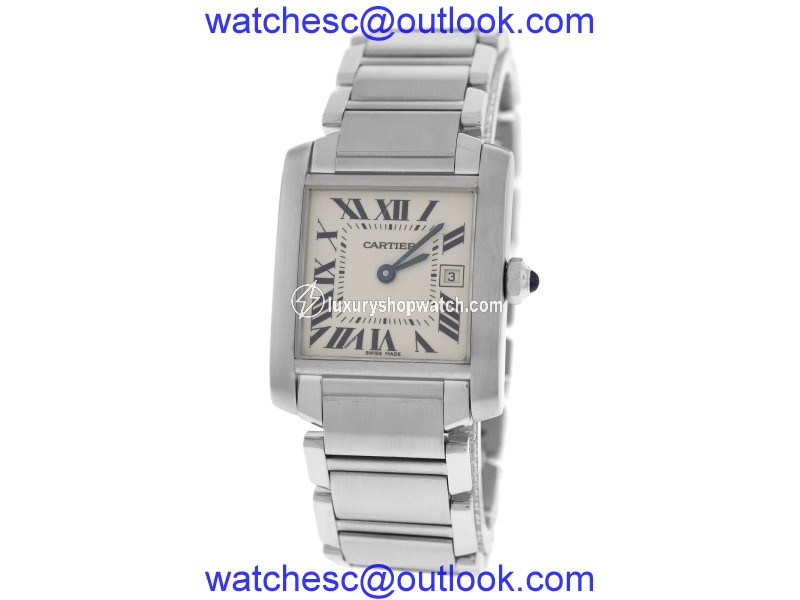 Cartier Tank Francaise 2465 Stainless Steel Quartz 25mm Womens Watch Cartier