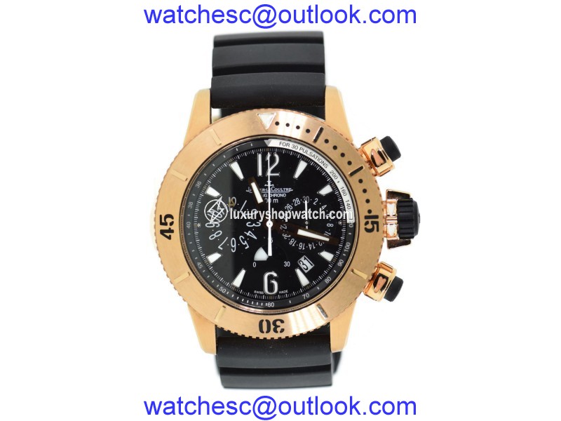 Jaeger LeCoultre Master Compressor Q1862640 18K Rose Gold & Rubber Automatic 44mm Mens Watch Jaeger LeCoultre